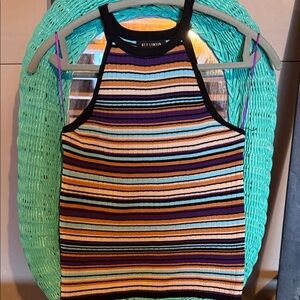 QED London Colorful Striped Tank Top